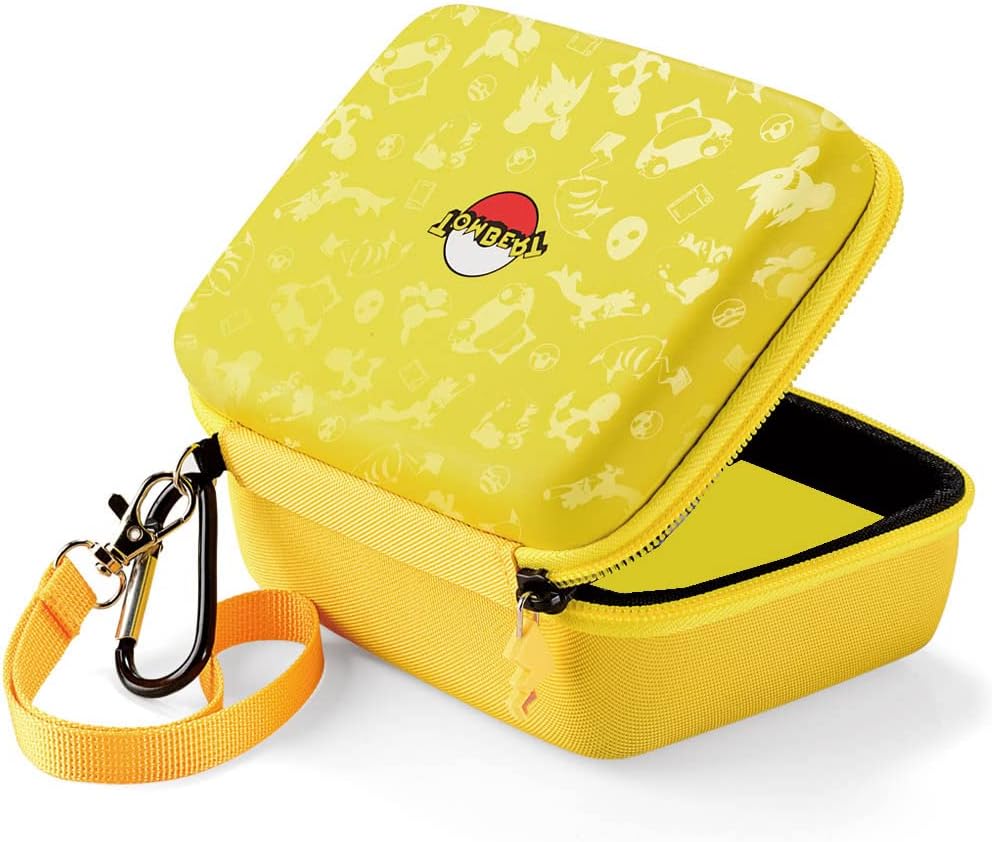 Tombert Carrying case for PTCG Trading Cards, Gifts for Boys, Hard-Shell Storage Box fits Magic MTG Cards and PTCG, Holds 400+ Cards(Gleaming Yellow)