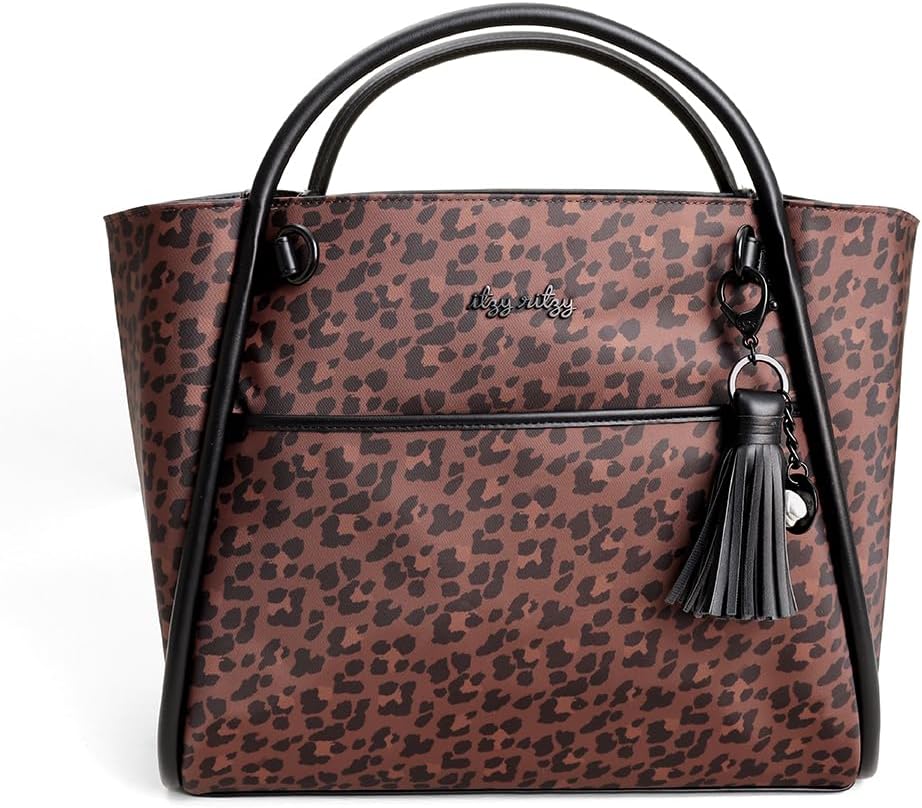 Itzy Ritzy Boss Tote Diaper Bag, Vegan Leather with Changing Pad