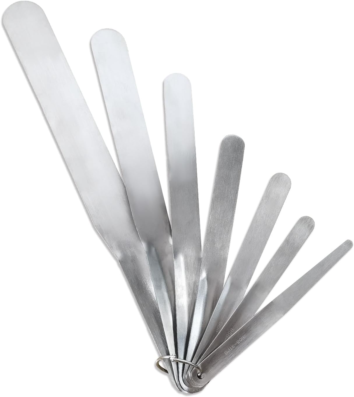 7-Piece Caulking Spatula Set, Stainless Steel Caulking Tool Kit with Comfort Grip for Bathroom, Kitchen Tile & Silicone Sealing (3/8" to 1-1/2")