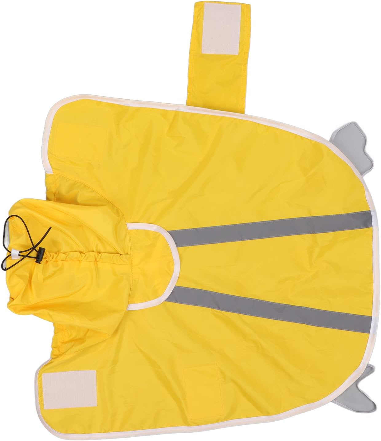 Hoodie Dog Raincoat Adjustable Reflective Windproof Lightweight Pet Rain Jacket for Puppy Yellow Polyester PVC (14 (Inner Dia.: 23mm / 0.91in, Circumference:)