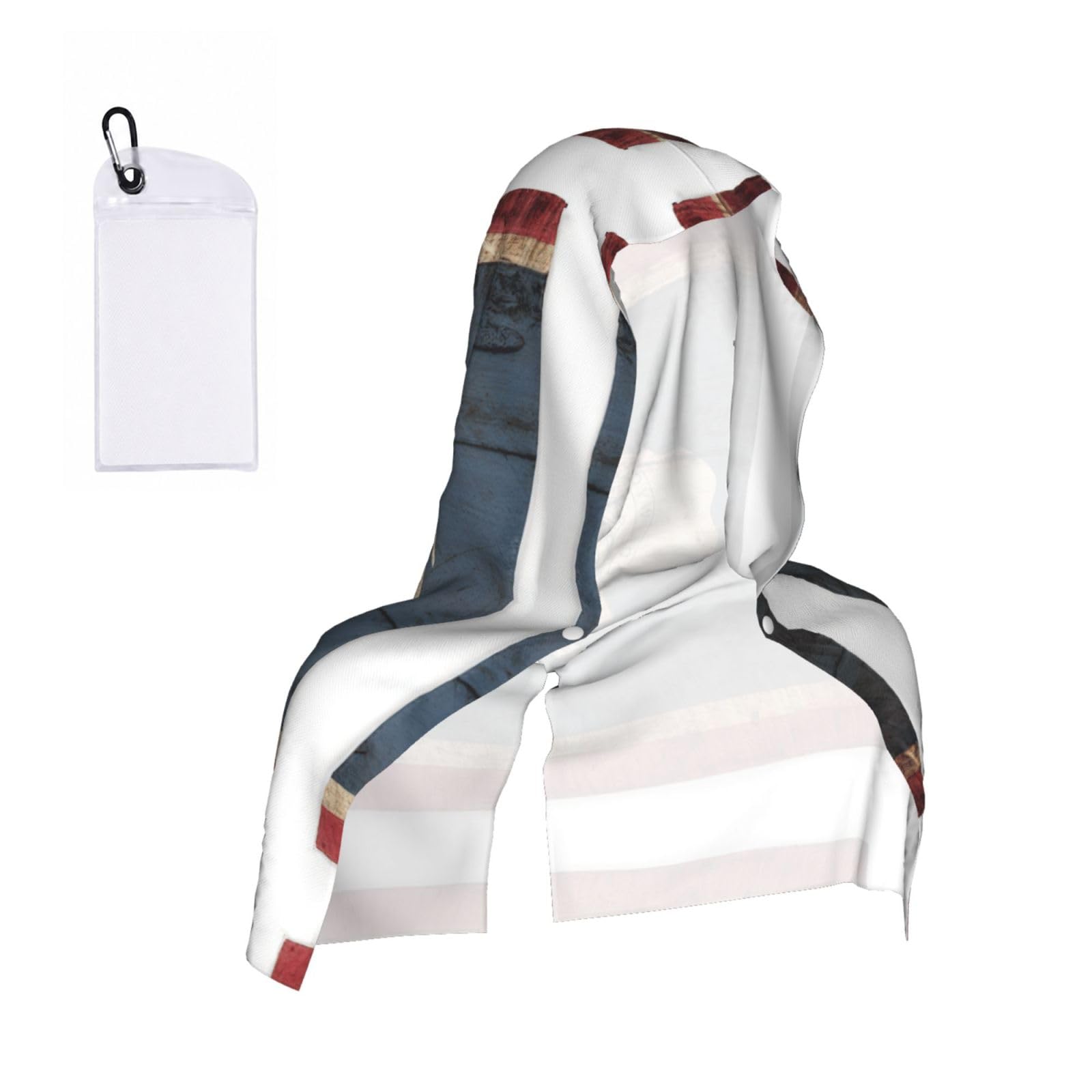DUWAA Wyoming State Flag Map Print Cooling Hooded Sports Towel, 30×60cm Quick Drying Summer Cool Head Wrap For Neck And Face