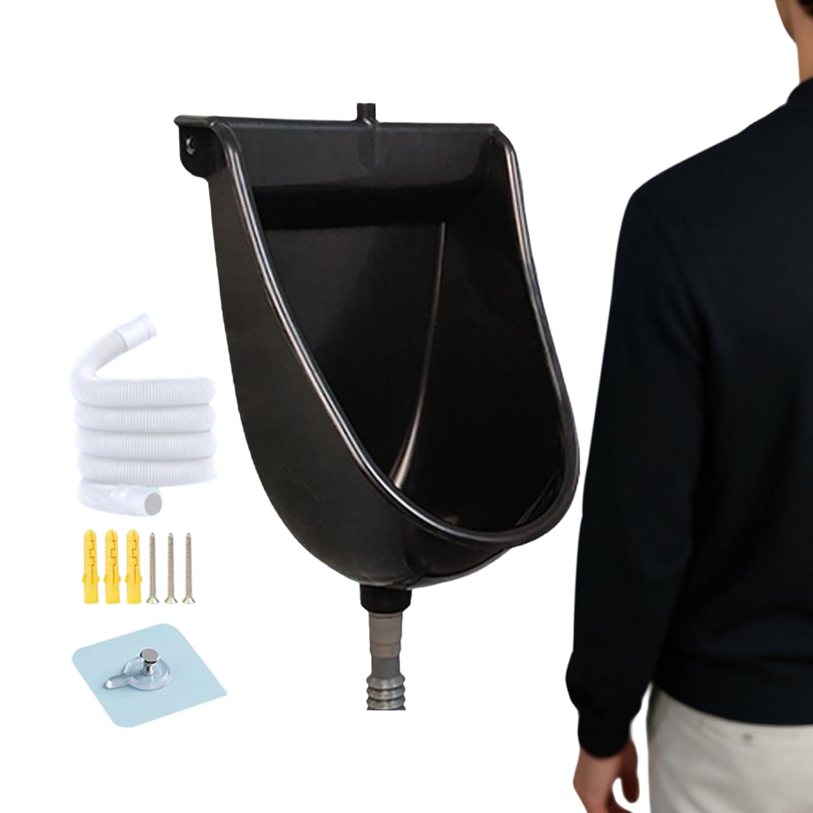 WC galleggiante, con funzione di scarico e separatore, per uomo, per uso esterno, casa, giardino, camper, appartamento, per papà, fidanzato, nonno