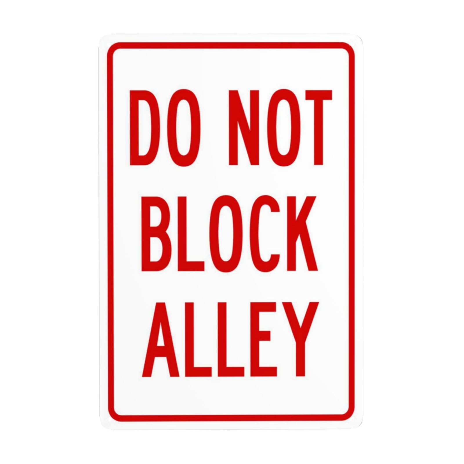 SMAZDFXX DoBlock Alley Metal Warning Signs, Cautions Security Tin Sign, Safety Posted Signs for Street Business Wall Decor 12"x16"