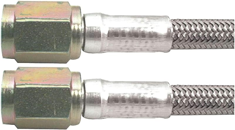 Linha de freio trançada em aço inoxidável Allstar Performance ALL46300-16-5 #3, 40,64 cm – Pacote com 5