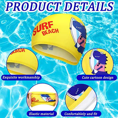 Image of 3 Pieces Kids Swim Caps for Boys Girls Age 1-6 Swimming Cap Pool Cap for Kids Child Swim Caps for Toddler Youth (Fresh Style)