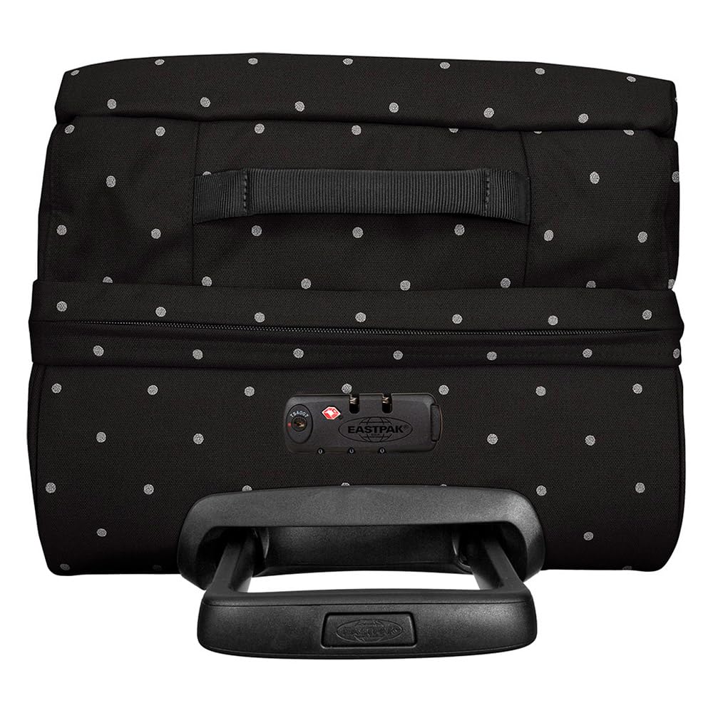 Eastpak Tranverz S Trolley Cabina 42L (51 x 32,5 x 24 cm), valigia bagaglio a mano con ruote, resistente e leggera, doppio scomparto, manico telescopico e TSA lock - DOTS BLACK SILVER