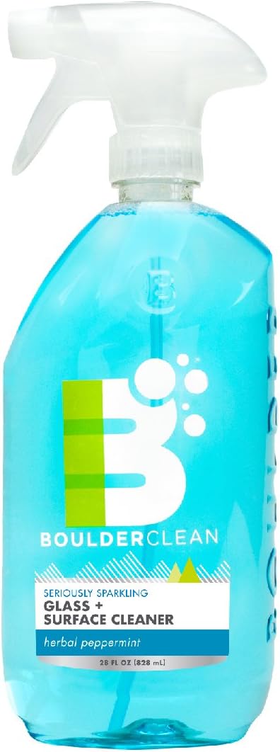 Glass + Surface Cleaner, Herbal Peppermint, 28 oz Bottle
