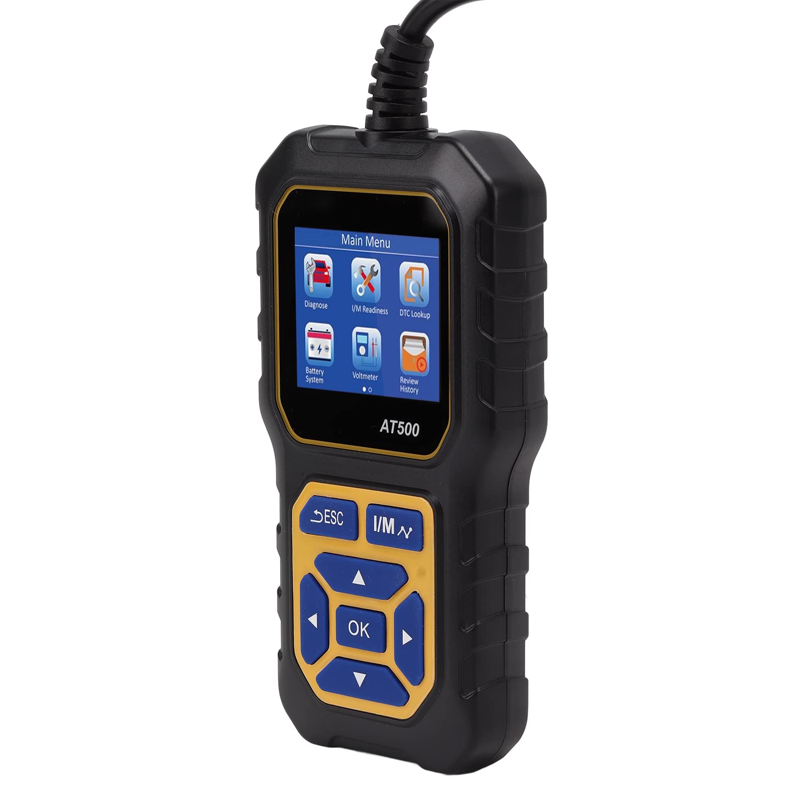 OBD-Scanner-Codeleser, automatisches Diagnosescanwerkzeug, kompakter tragbarer OBD2-Scanner zur Überprüfung der Motorleuchte mit klarem Display für Pkw und leichte Nutzfahrzeuge