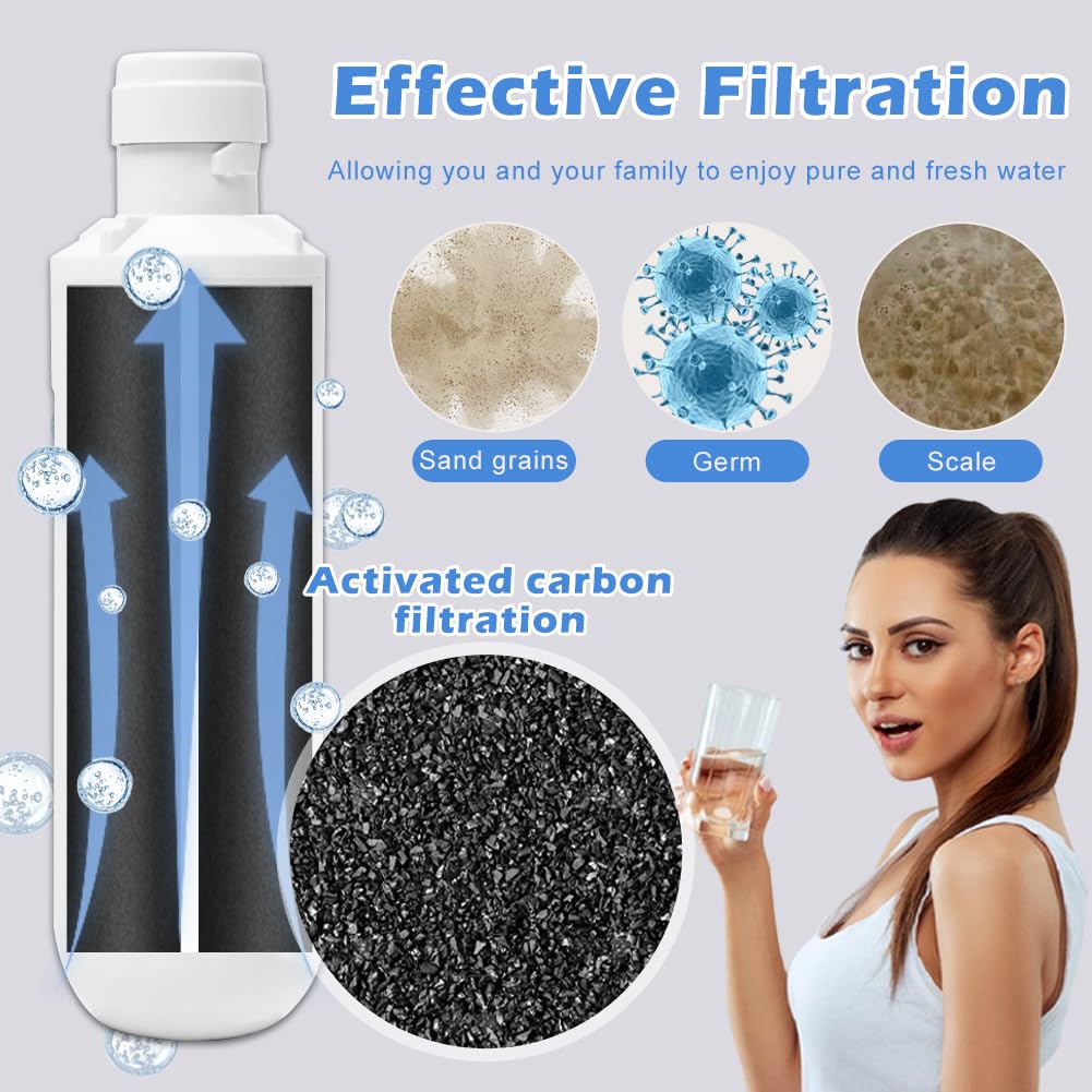 Frigorifero Filtro dell'acqua, Filtro dell'acqua esterno universale per frigoriferi LT1000P, Home Remover Bianco per Kenmore9980 (3 pezzi)