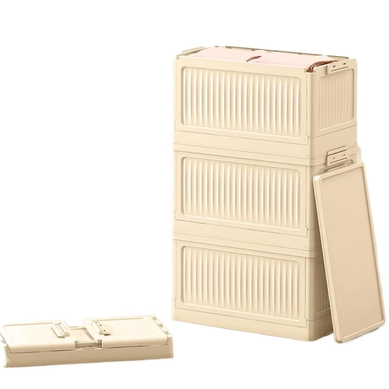 1 pieza caja de almacenamiento plegable de gran capacidad con tapa