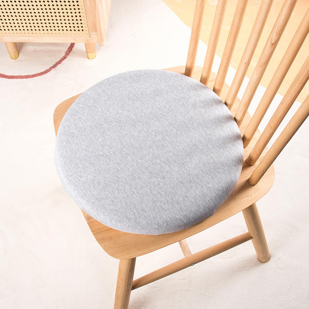YUURO Round Memory Foam Chair Pad 12"/14"/16"/18" Round Seat Cushion for Dining Kitchen Chair Stool,Detachable Circle Chair Seat Cushion with Non-Slip