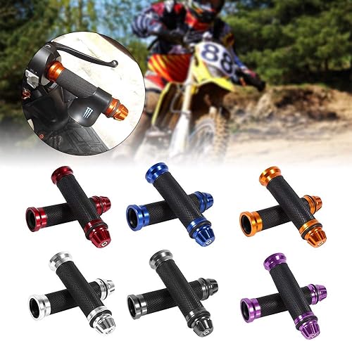 Miniatura 7 de Puños de manillar de motocicleta 78, manillar de goma de aluminio CNC de Keenso, manillar universal antideslizante de gel de goma para manillar de