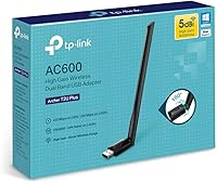 Vista 6 de TP-Link Adaptador de WiFi USB AC600 para PC (Archer T2U PLUS) - Adaptador de red inalámbrica para escritorio con 2.4GHz, antena de doble banda