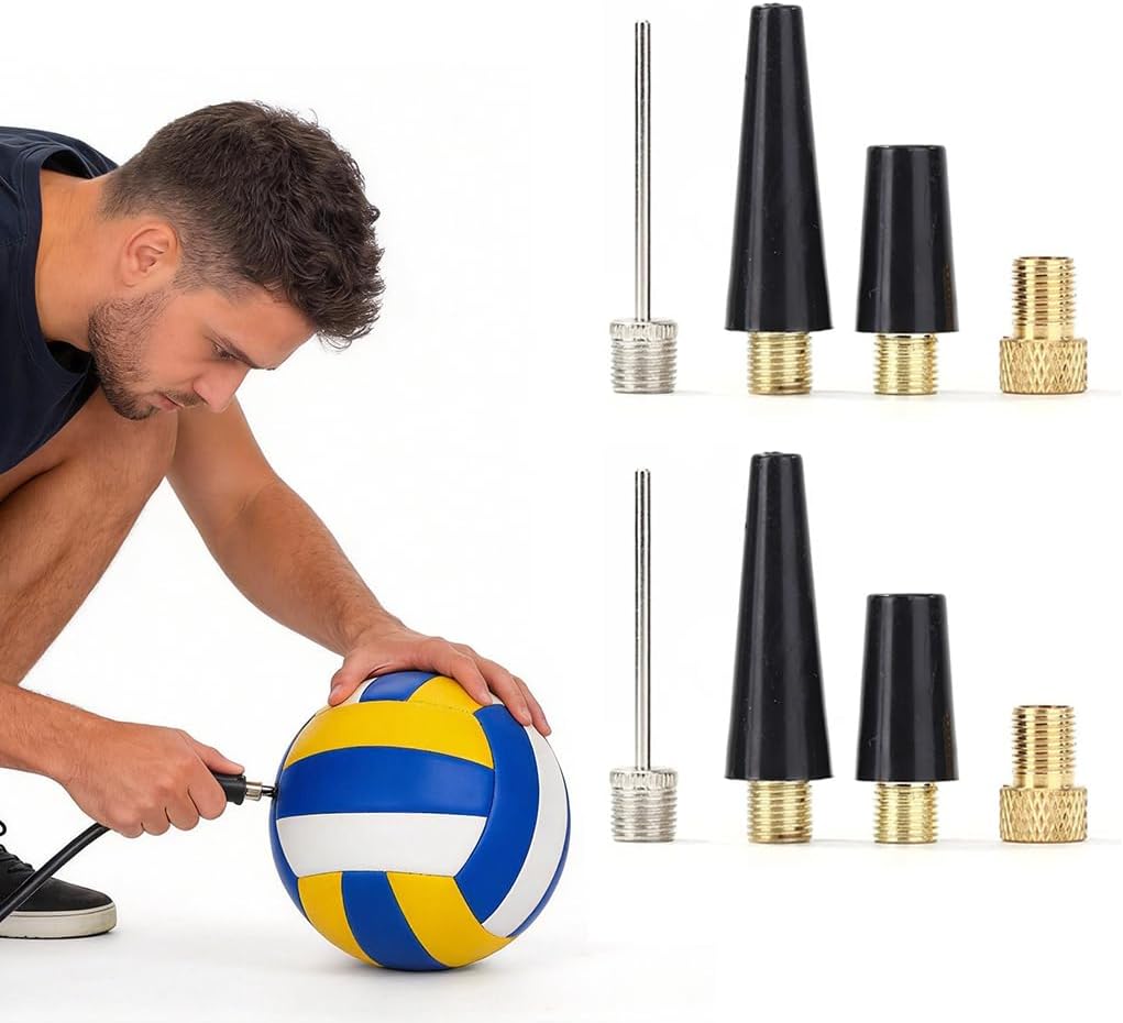 8 Pack Needle Inflating Tire Pump Replacement - Ball Pump Needle Kit Replacement for Portable Tire - Inflator Air Compressor Adapter Kit for Inflatables, Sport Balls, Bicycles, Bike