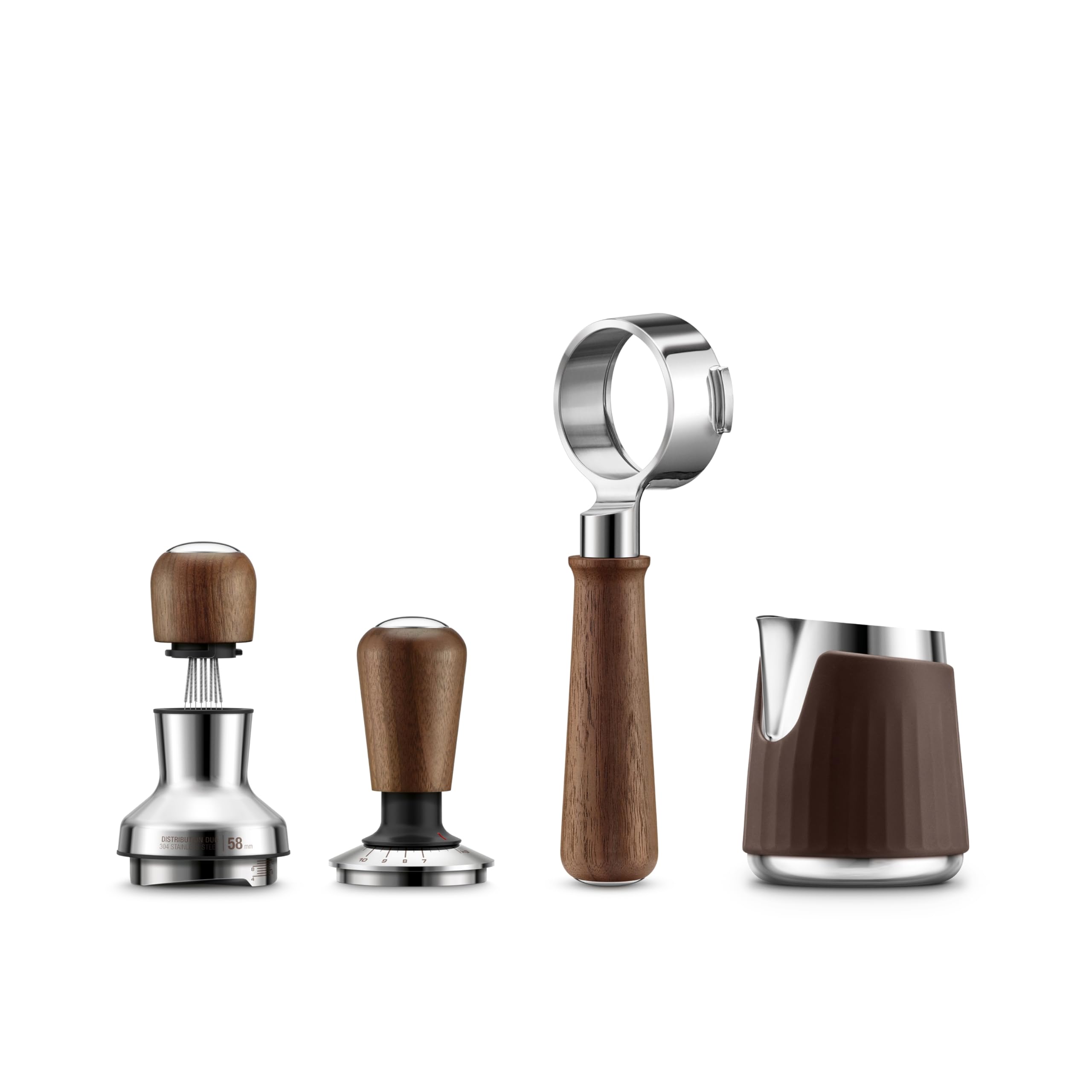 Sage - Pro Control Jug - 420ml Griffloses Milchkännchen, Ausguss für Latte Art, Abnehmbarer Hitzebeständiger Silikonmantel, Neigbarer Öffnung - Edelstahl