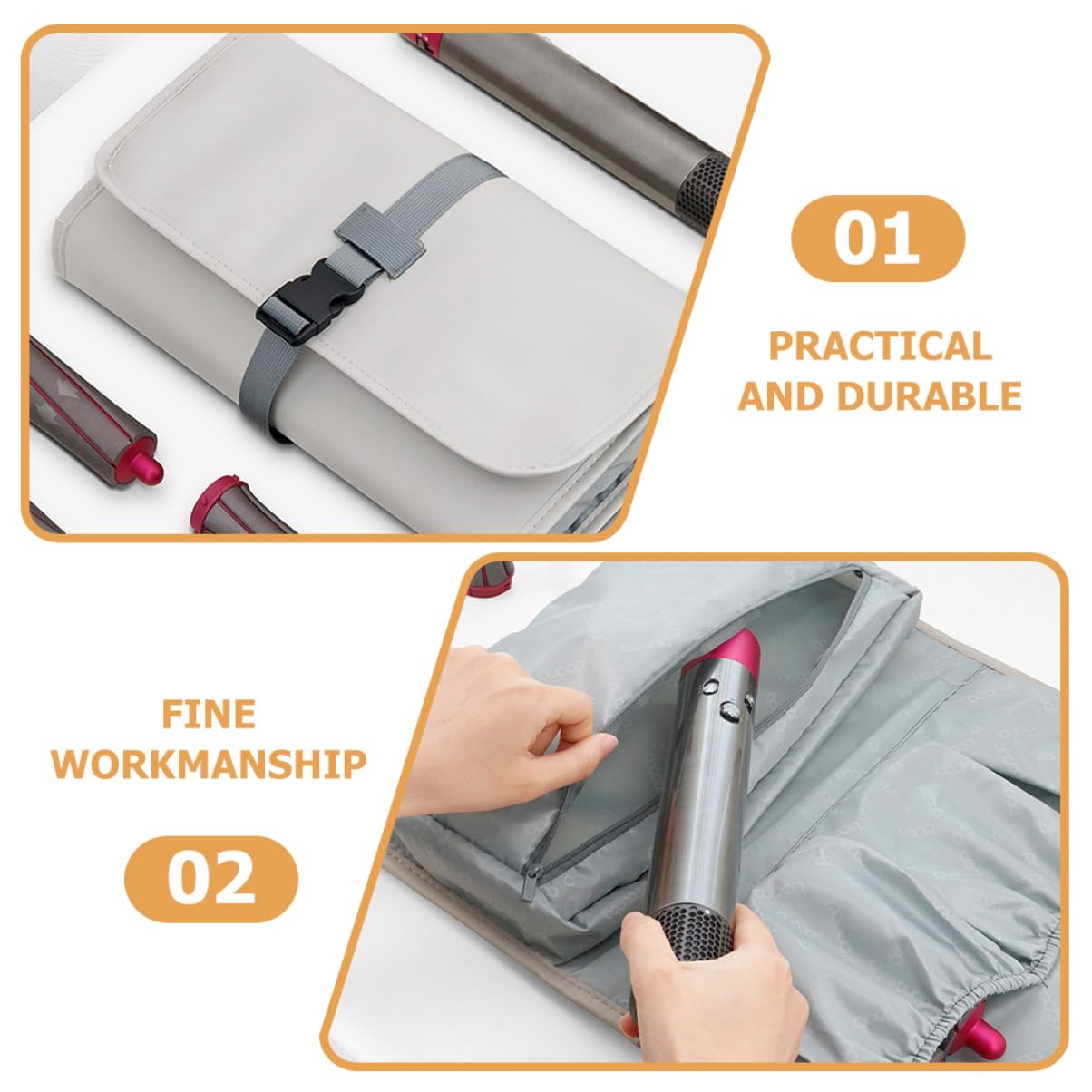 Borsa Portaoggetti Per Ferro Arricciacapelli Custodia Organizer Per Strumenti Per Styling Dei Capelli Borsa Da Viaggio Per Proteggere Asciugacapelli e Arricciacapelli