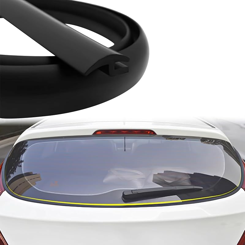 Perfil de vedação automotiva H para para-brisa e teto solar QKYS, borracha preta – 1,70 m