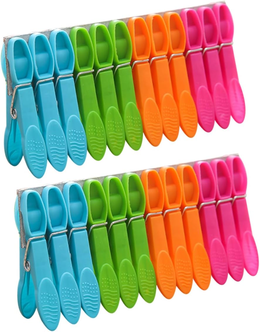96pcs Colorful Plastic Clothespins Multi-Purpose Clips for Laundry Quilting and Home Use Eco-Friendly Non-Slip Design for Indoor Outdoor Hanging