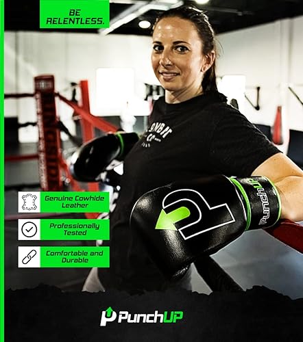 Miniatura 4 de PunchUP Guantes de boxeo para hombres y mujeres, para boxeo, kickboxing, Muay Thai, MMA, bolsa pesada, guantes de boxeo, para lucha y entrenamiento,