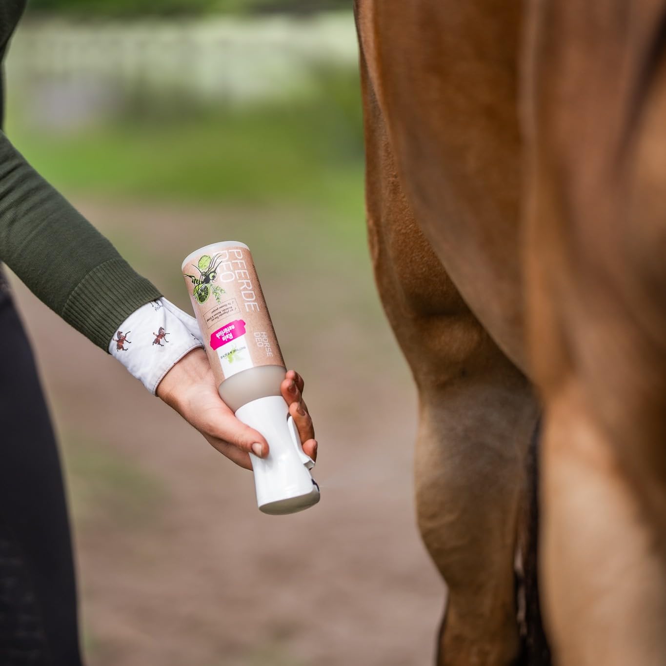 Bense & Eicke PferdeDeo 500 ml - natürliches Deodorant für Pferde - überdeckt Eigengeruch - pflegt Haut und Fell mit Duftnote: Walnuss und Orange