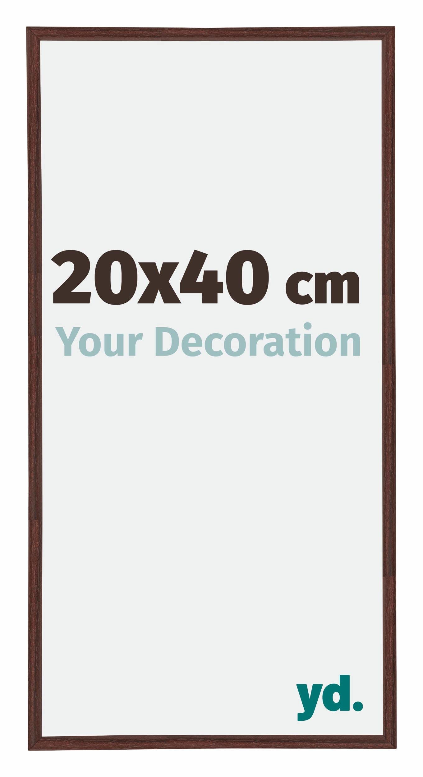 Your Decoration - Picture Frame 20,00x40,00 cm - Brown - UV Resistant Glass Plate - Anti-Reflective -Annecy