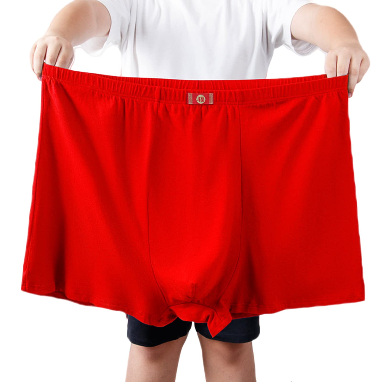 Boxer Uomo Pugili A Vita Alta in Cotone Taglie Forti Bianche da Uomo papà Sciolte 3 Paia