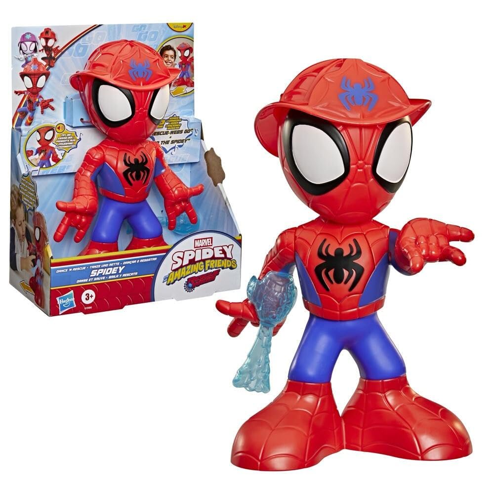 Tańcz i ratuj - Spidey z serialu "Spidey i super-kumple" Marvela, zabawka elektroniczna o wysokości 25,4 cm z efektami dźwiękowymi i 2 piosenkami, zabawki i figurki z superbohaterami, wiek: od 3 lat