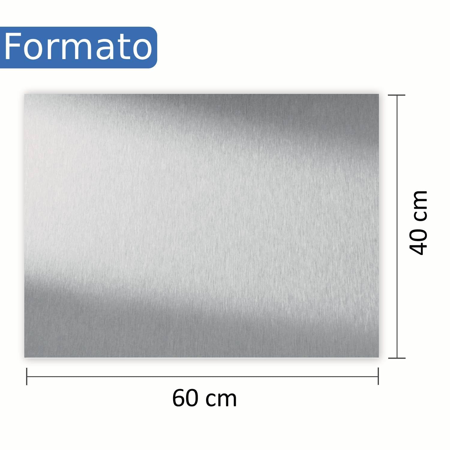 I Placa compuesta de aluminio cepillado plateado I 60 x 40 cm I 3 mm I resistente a la intemperie I para modelismo I construcción de stands I señalización I bricolaje I AZ116