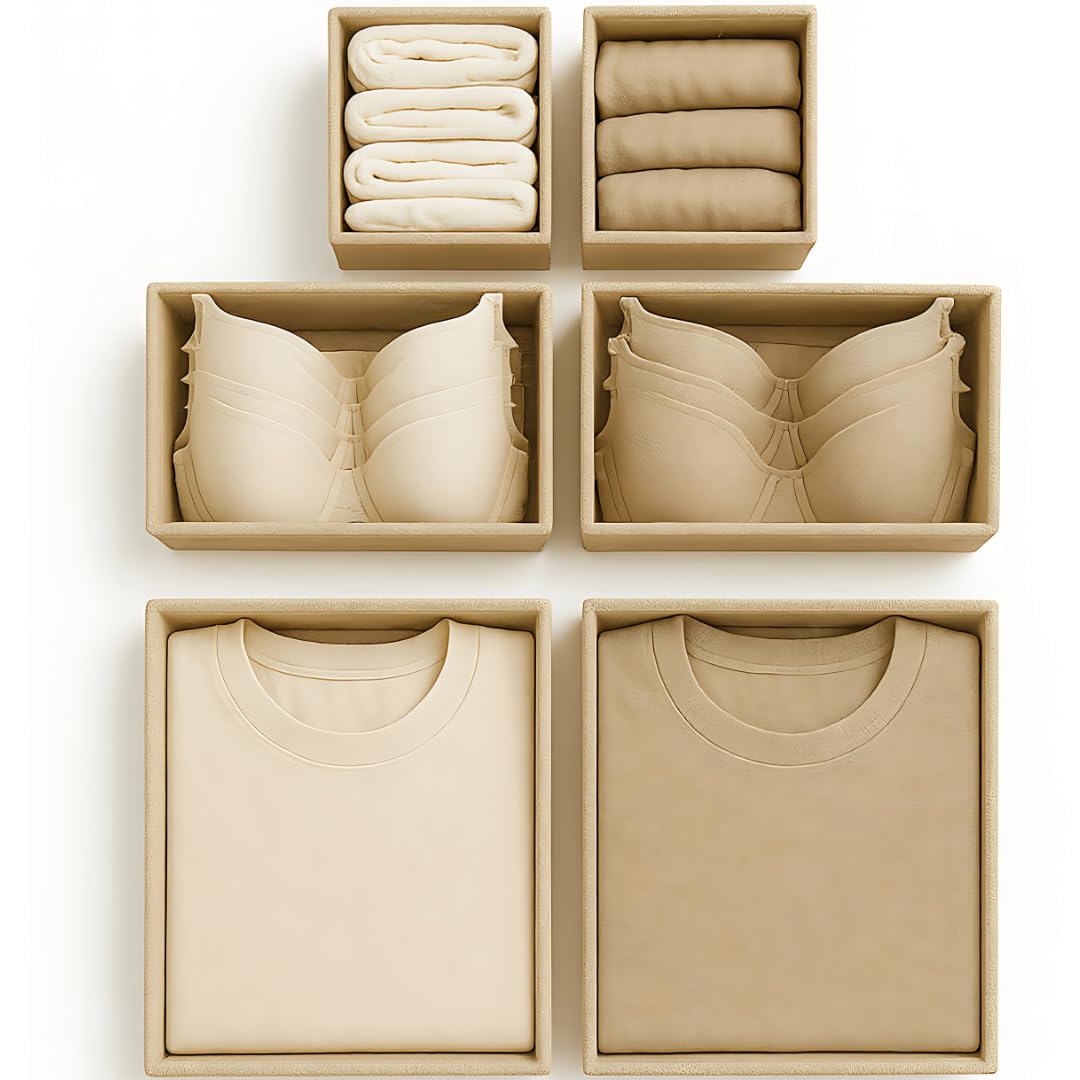 Bermondsey Division 6 Pcs Stone Set Of 6 Drawer Organiser Stone Divider Drawer Dividers Clothes Storage Bedroom Drawers Wardrobe Organiser Storage Organizer Clothing & Wardrobe Solutions