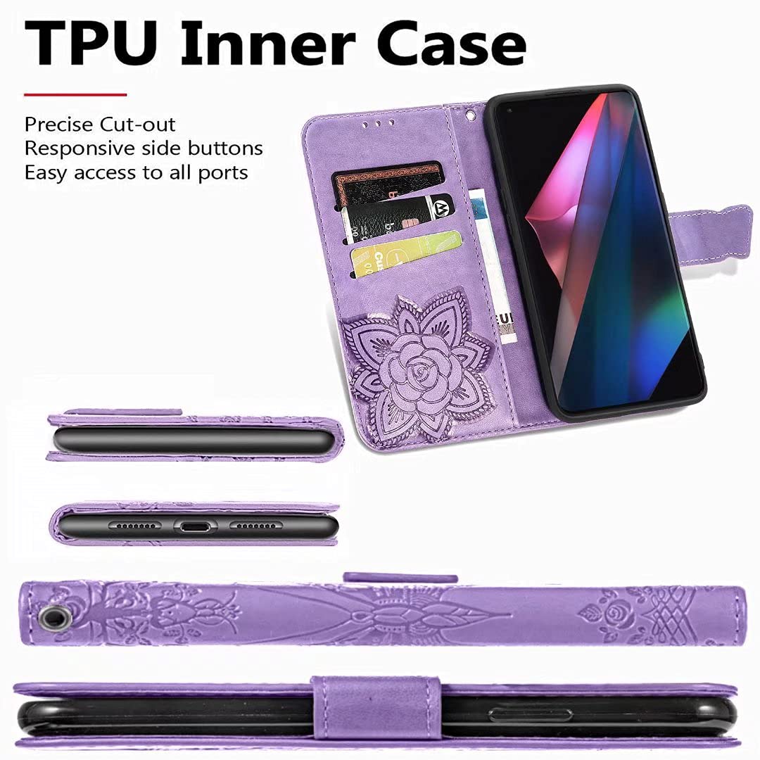 RanTuo Cover per Ulefone Armor X10 PRO Etui Custodia, con Slot per Schede, Staffa Incorporata, Custodia Flip Cover in Pelle PU per Ulefone Armor X10 PRO.(Viola Chiaro