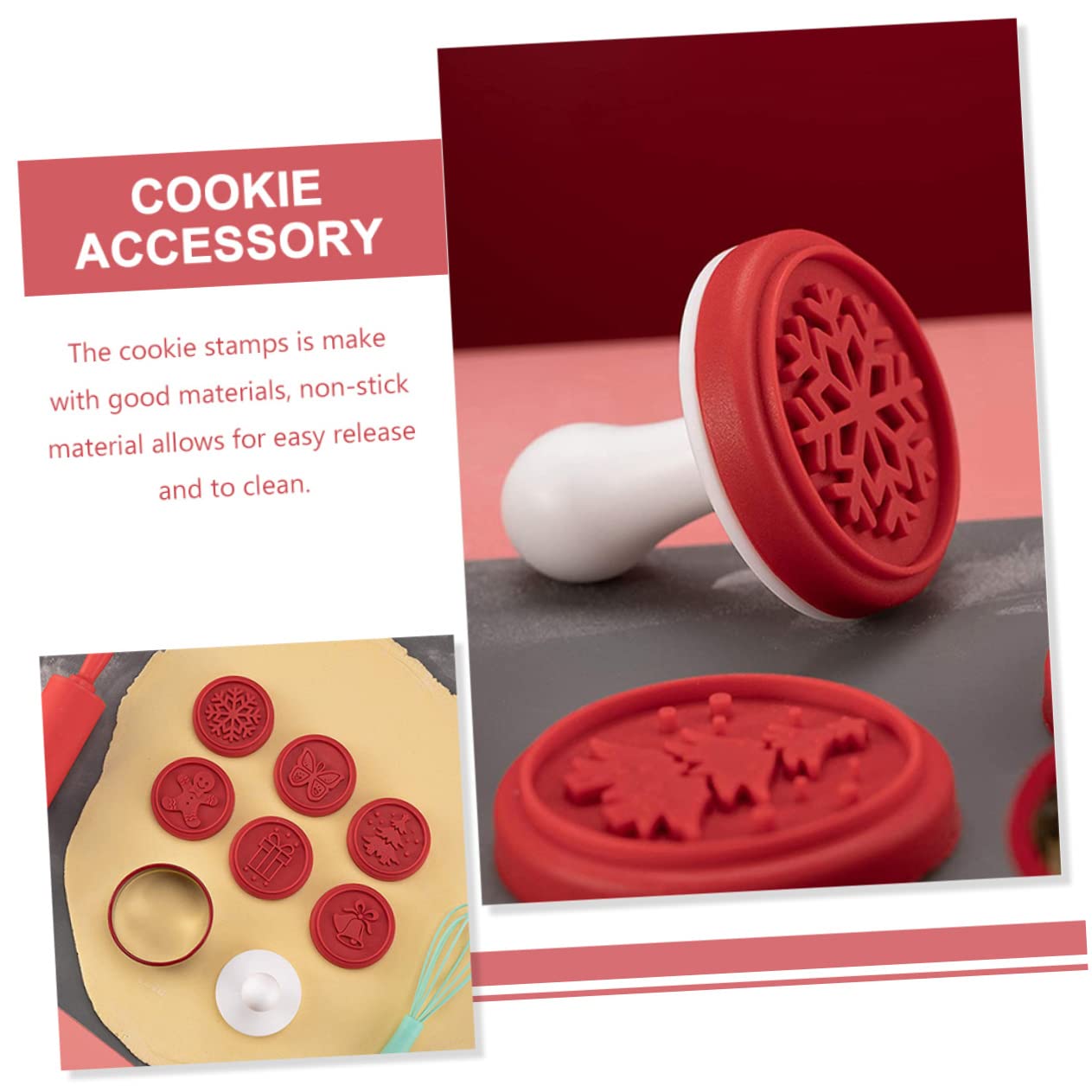 TOPBATHY 4 Set Di Per Biscotti Natalizi Antiaderenti Per Una Facile Cottura