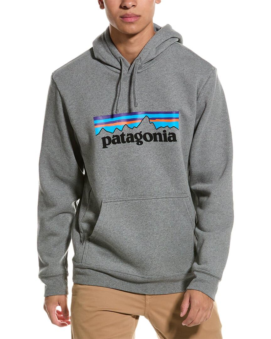 Patagonia Gris Hooded Sweatshirt P-6 Logo Uprisal