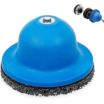 Wheel Hub Grinder Car Hub Grinder Car Blue Ball Head Grinder Cup Grinder Wheel Hub Cleaning Grinding Rust Removal 150 mm for 1/2 Inch Impact Wrench