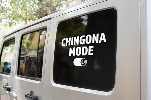 Miniatura 9 de Calcomanías divertidas en modo Chingona en español, vinilo para tu camión, calcomanía para Troca o Carros (5 x 2.75 pulgadas, blanco)