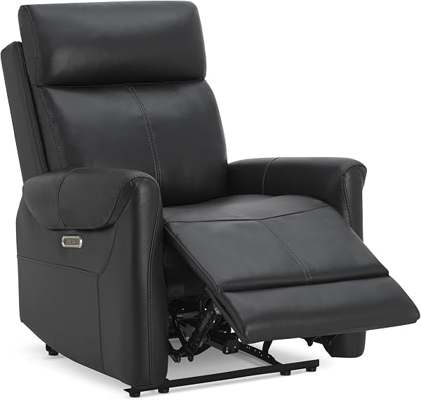KISLOT Power Recliner Chair Leather Wall Hugger Sofa with USB Charging Ports Electric Reclining for Adults Furniture for