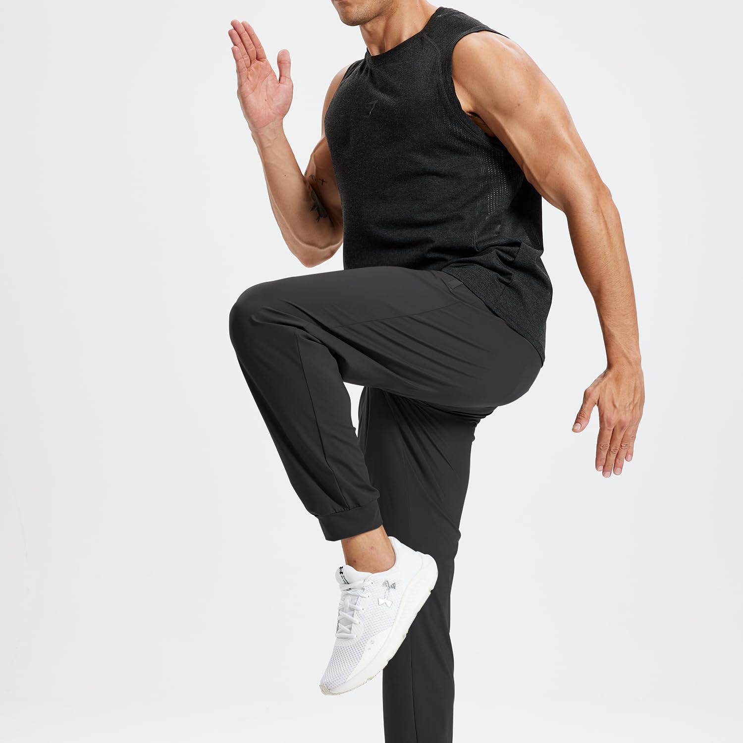 Rane Sports Pantaloni da Jogging da Uomo - Leggeri e Traspiranti, Elastici per Fitness, Corsa e Abbigliamento Casual
