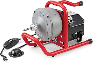RIDGID 71722 K-40AF Sink Machine with 5/16 Inch Inner Core Cable and AUTOFEED Control, Sink Drain Cleaning Machine and Bulb Drain Auger