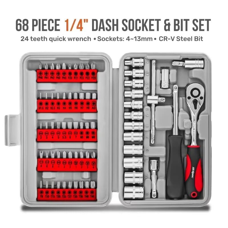 Set de herramientas para reparación de auto 68 piezas miniatura 4
