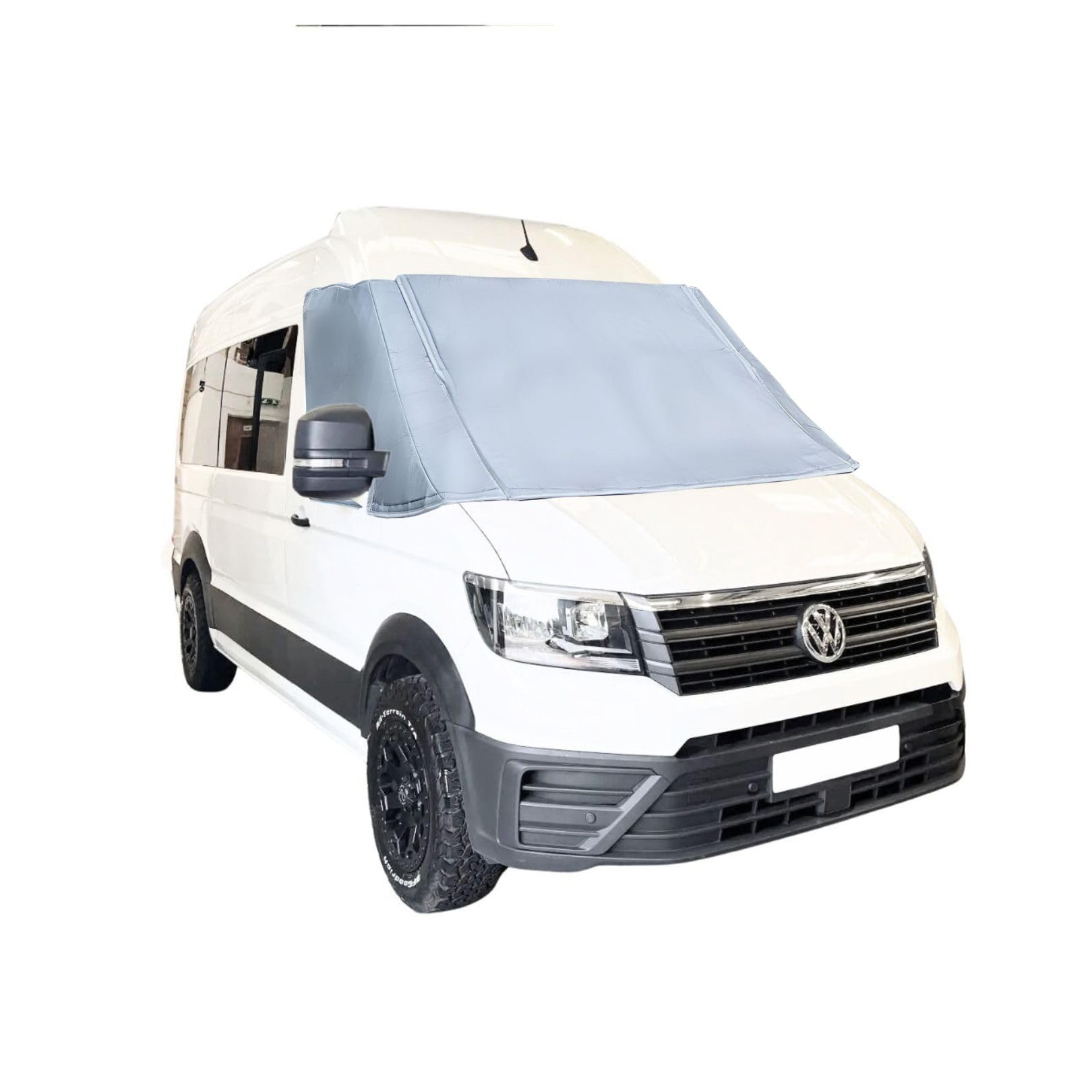 Marvix Externe Thermomatte Wohnmobil Silber Abdeckung Luxus Frontscheiben-Isolierung Verdunkelungsblende für VW Crafter/Grand California & Man TGE ab 2018