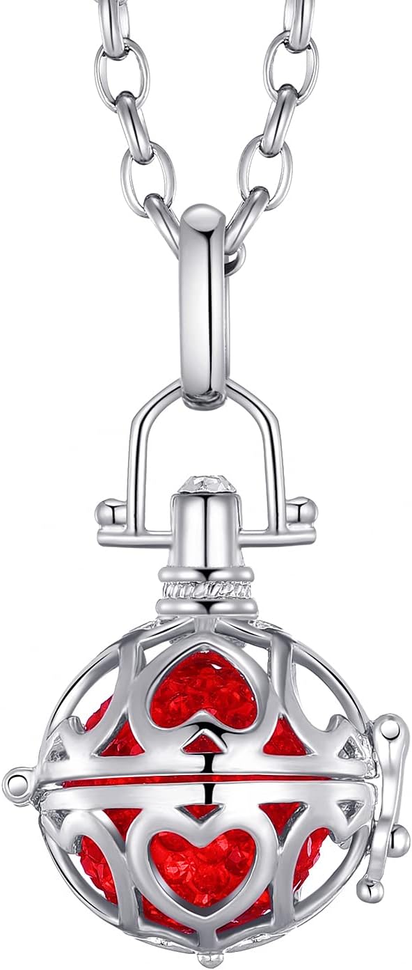 Collier Boule Collier MARIE ANGE En Acier Inoxydable . Secret D'acier Bola Grossesse Or