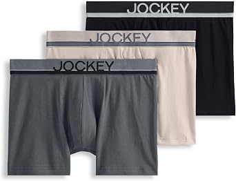 Jockey Mens Underwear True Style 4" Trunk - 3 Pack