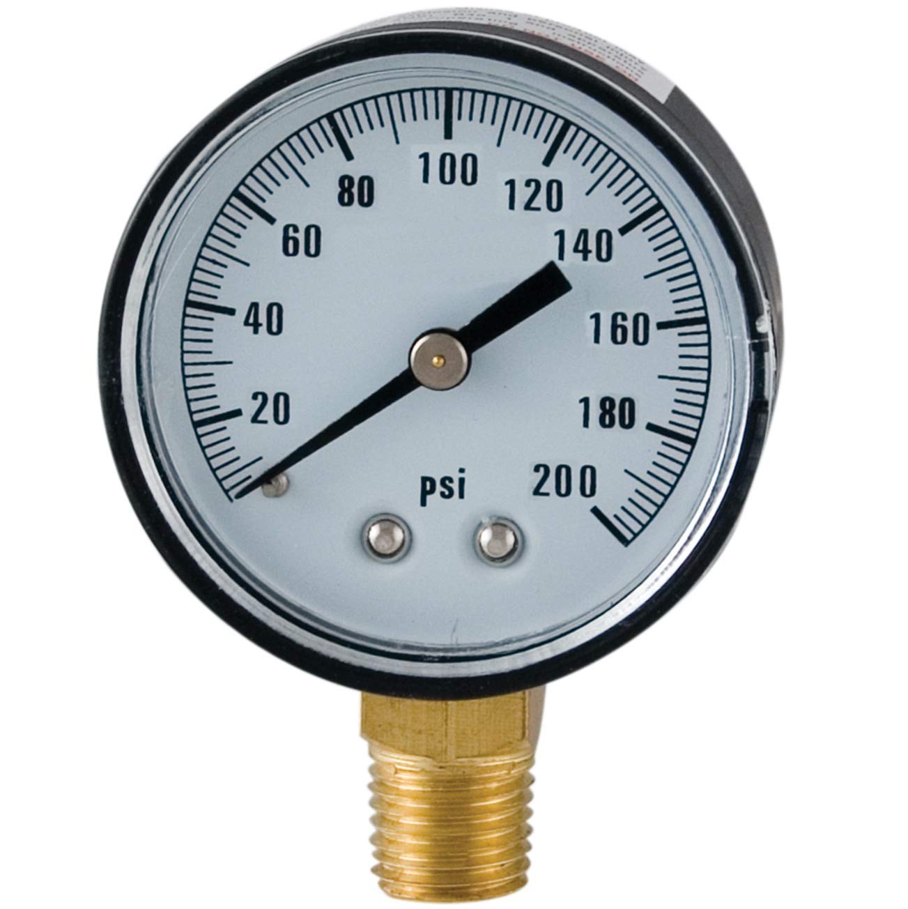 H2O PRO 12 Pack 100 PSI Steel Pressure Gauge with 1/4 Inch Male NPT Connection, Measures Well Water Pressure, Model 024771