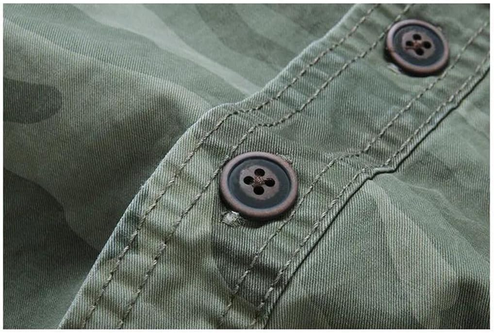 Men Cotton Jacket Washed Safari Hunting Work Coat