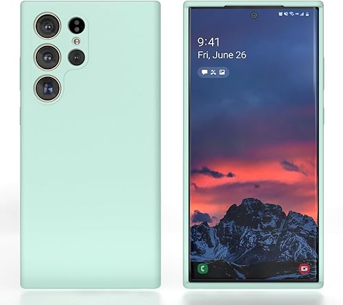 Miniatura 4 de E Segoi Samsung Galaxy S23 Ultra - Funda de silicona líquida de goma a prueba de golpes, funda de tela de microfibra suave compatible con Galaxy S23