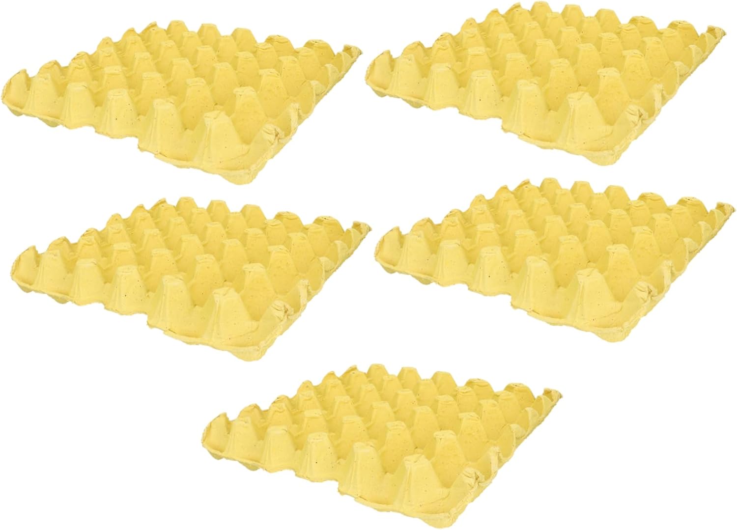 Cabilock 30-Grid Stackable Egg Storage Tray Reusable Paper Pulp Egg Container for Kitchen and Restaurant for Safe Storage and Transport of