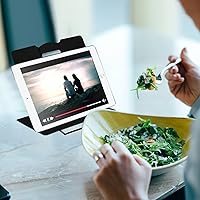 Vista 2 de MSDADA 1PC - Soporte de libros de escritorio, de metal, ajustable, para libros de cocina, soporte para documentos, portátil, resistente