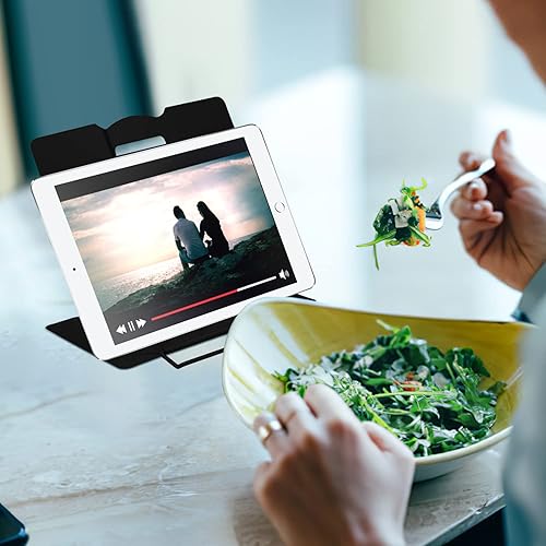 Miniatura 2 de MSDADA - Soporte de libros, para leer en el escritorio, de metal, ajustable, para documentos, transportable, resistente, ligero, para tabletas,