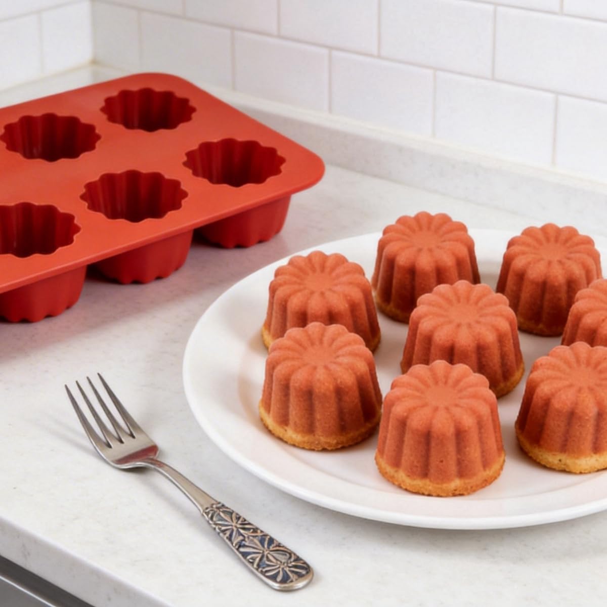 mostsom Molde de silicona para tartas, mousse, moldes de chocolate de cilindro alto para pasteles, brownie, pudín, postre, pastelería, helado, gelatina (cilindro B con 8 cavidades)