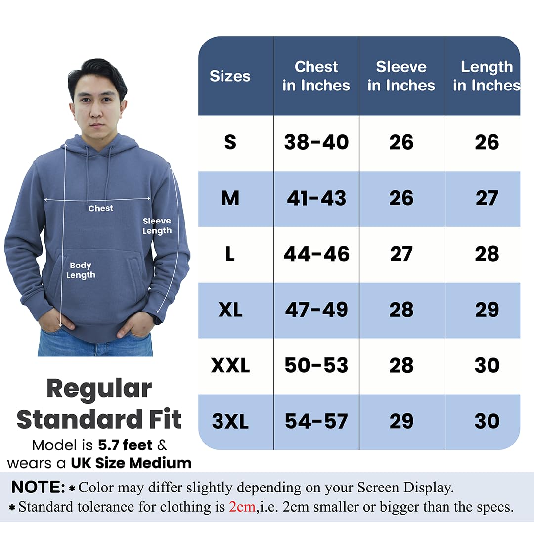 SoftSpun Hoodies for Men UK Premium Grade| 100% Original Plain Mens Hoodies Pullover Year-Round Cotton Fleece Hooded Sweatshirt