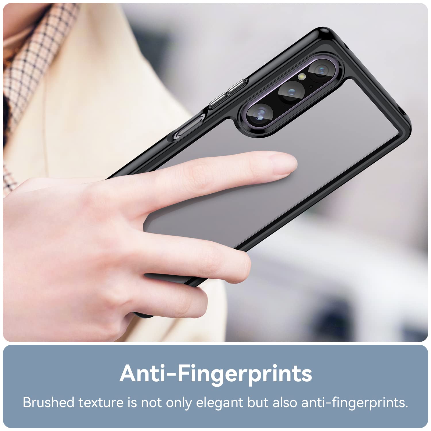 Custodia Per Sony Xperia 1 VI, Sottile Silicone Carbon Fibra Anti-urto Gel Phone